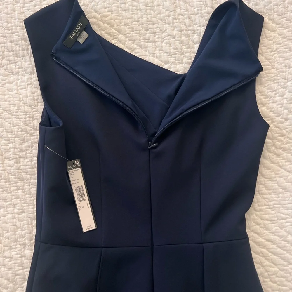 Tahari navy dress - NWT - Picture 4 of 8